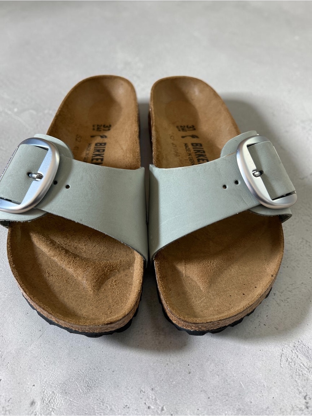 Women’s Birkenstock Madrid Big Buckle Sandal- Light Sage/ Size 37